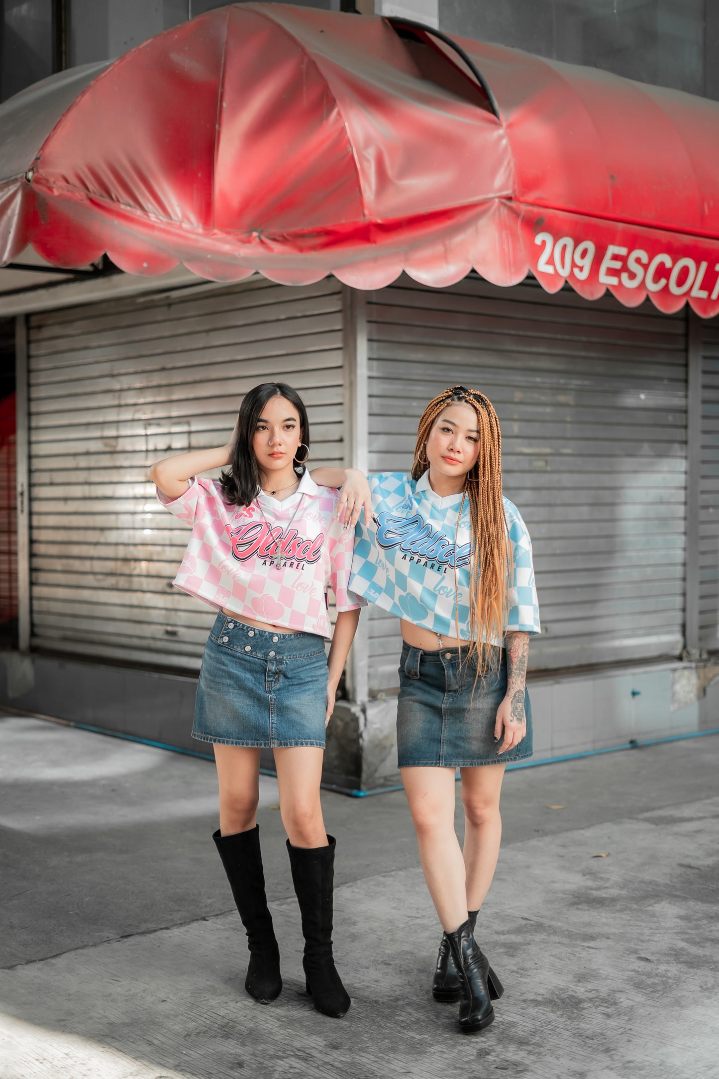 SICK SWEET VALENTINE CROP TOP POLO (BLUE)