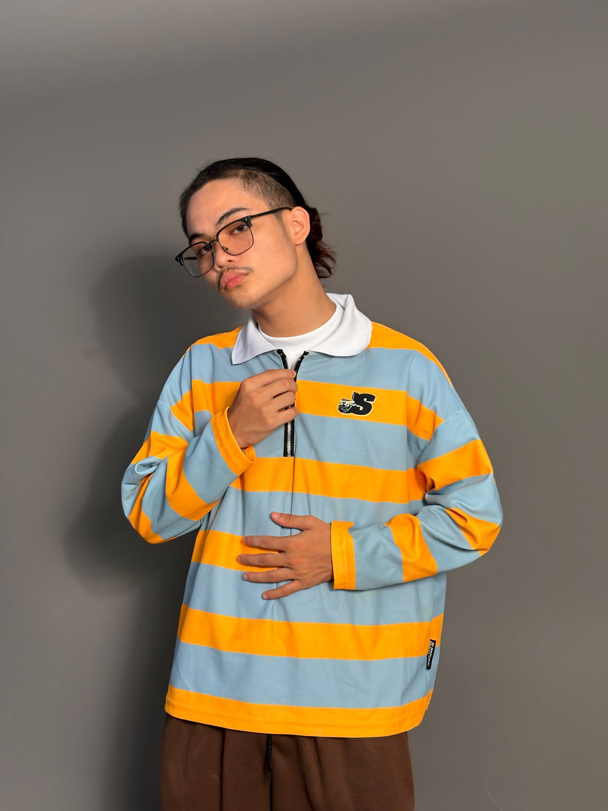 VARSITY GOLDEN DRIP LONG SLEEVE JERSEY