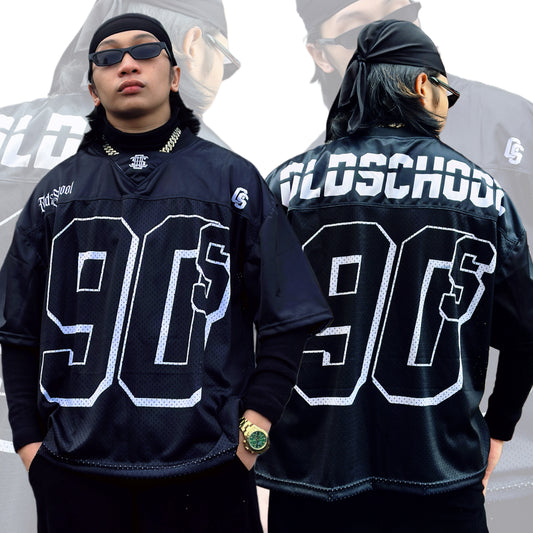 OLD SCHOOL 90'S BOXY CROP TEE (BLACK)