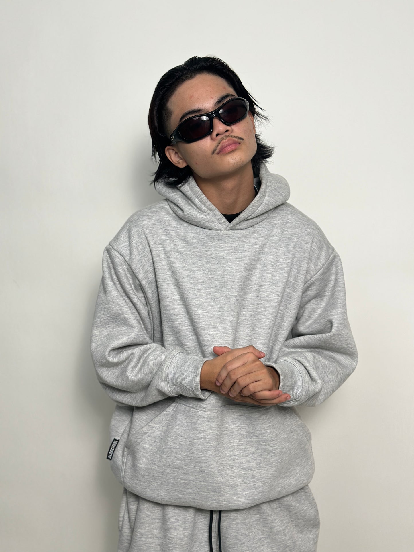 PLAIN BOXY OVERSIZED HOODIE