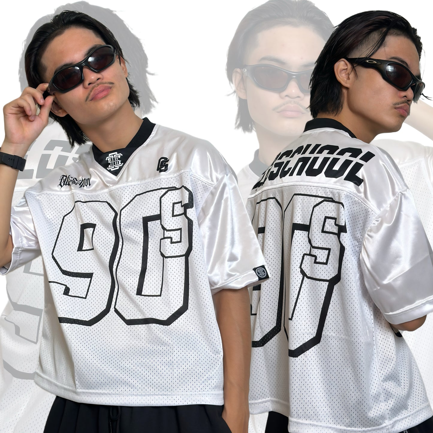 OLD SCHOOL 90'S BOXY CROP TEE (WHITE)