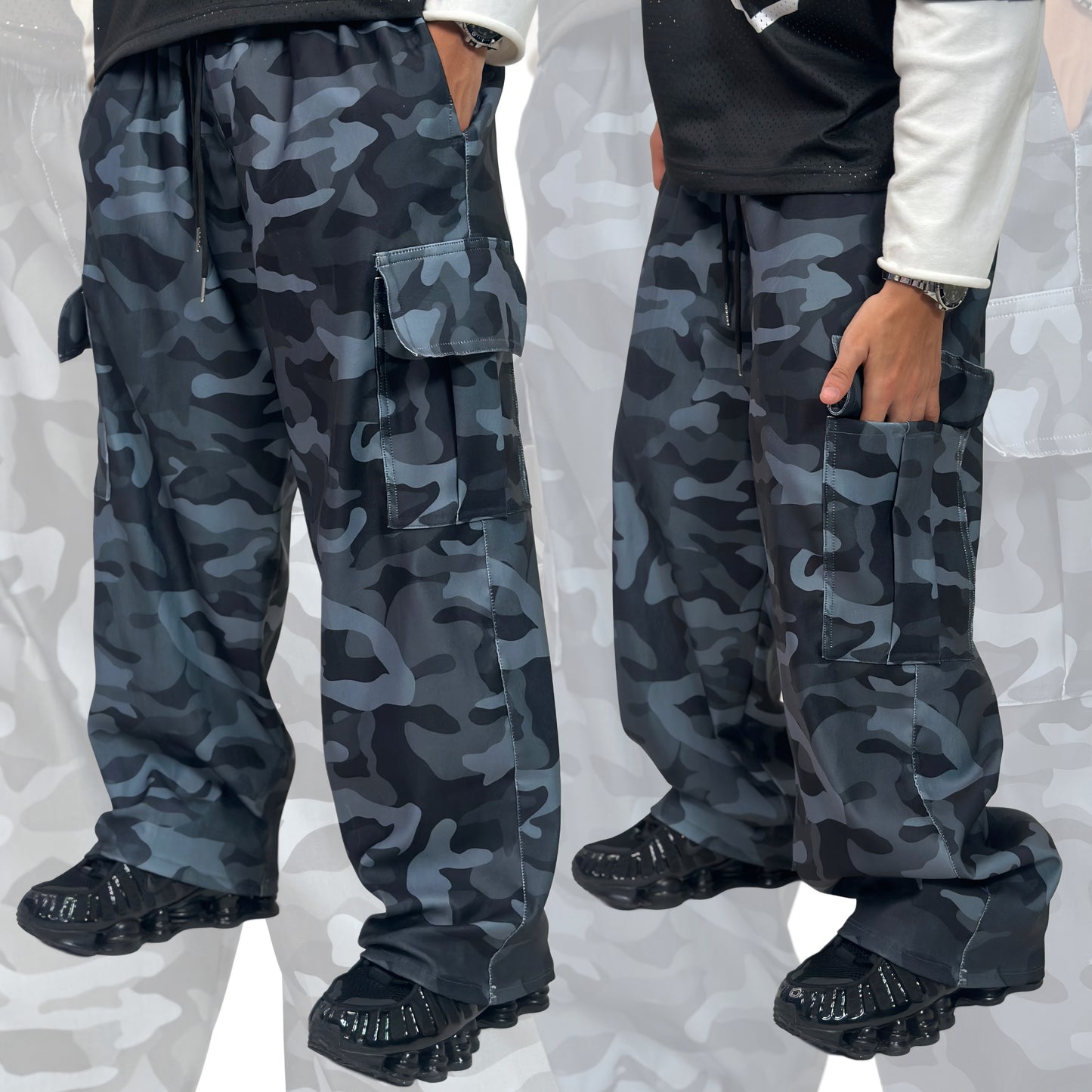 CAMO NAVY CARGO PANTS