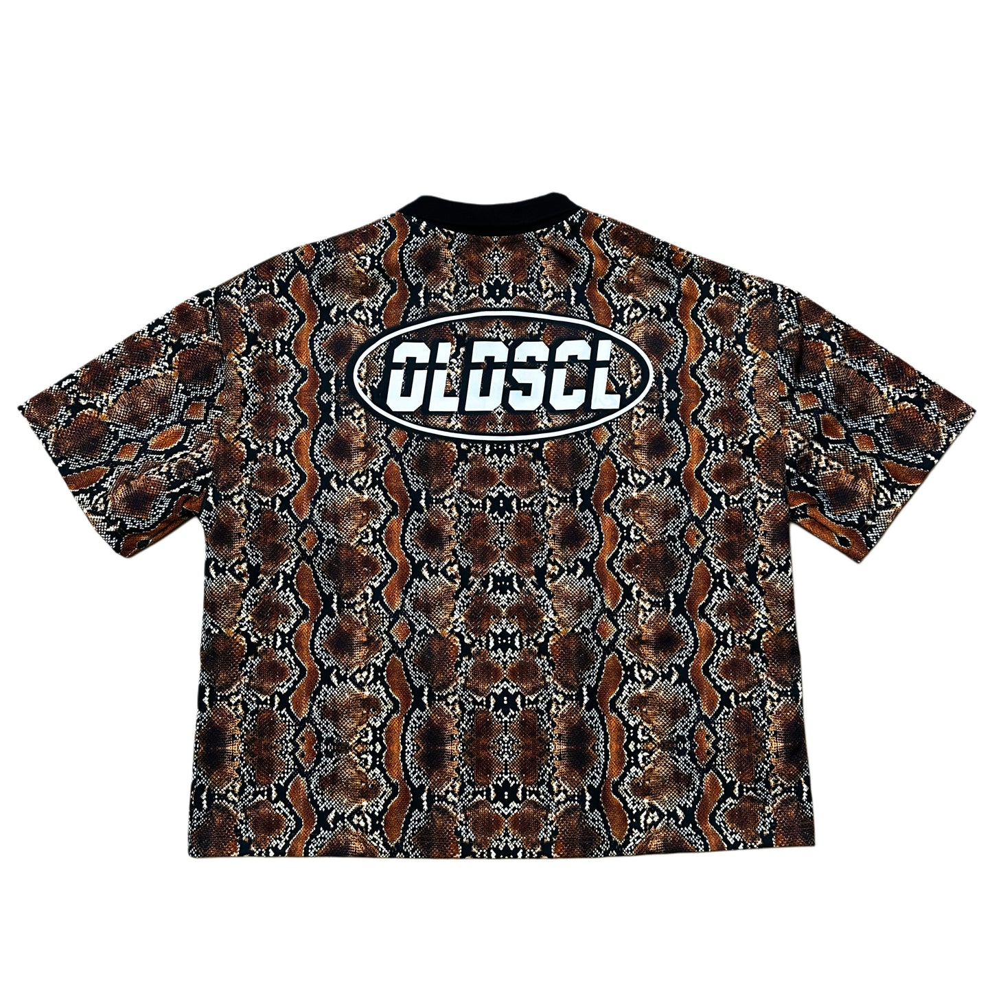 SNAKE SKIN BOXY CROP POLO