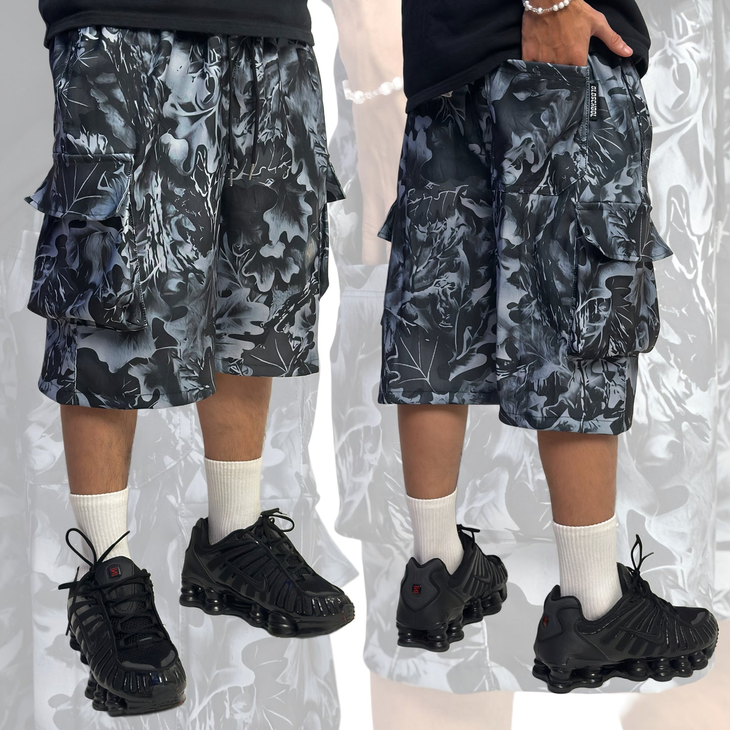 SMOKE CAMO CARGO SHORT