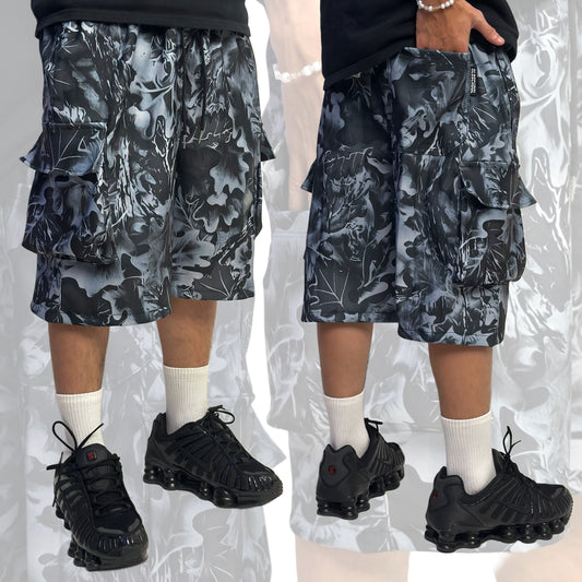 SMOKE CAMO CARGO SHORT
