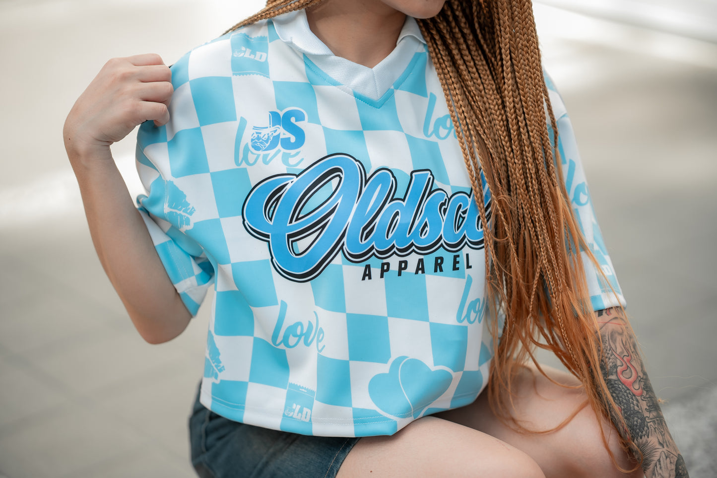 SICK SWEET VALENTINE CROP TOP POLO (BLUE)