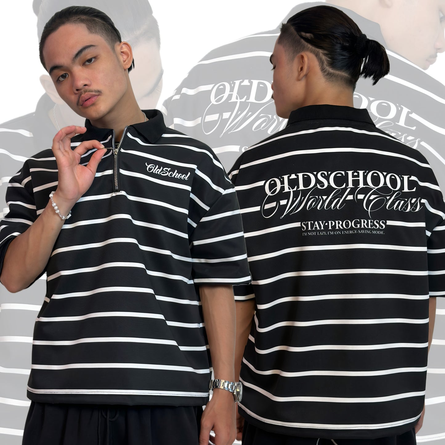 POLO STRIPE BLACK