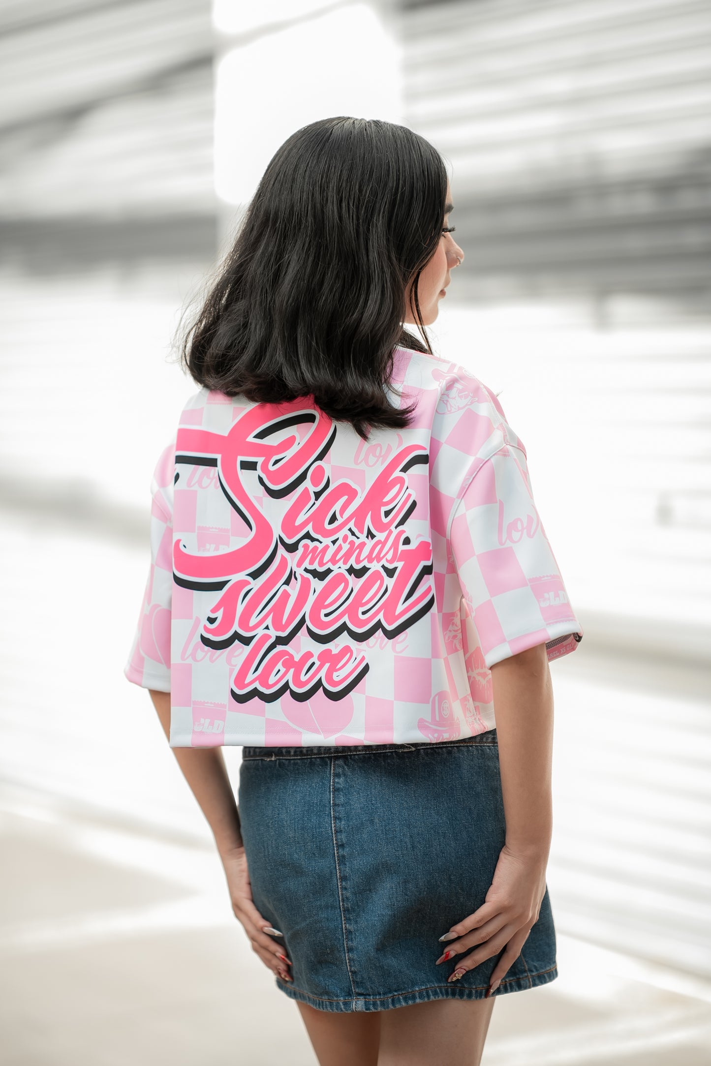 SICK SWEET VALENTINE CROP TOP POLO (PINK)