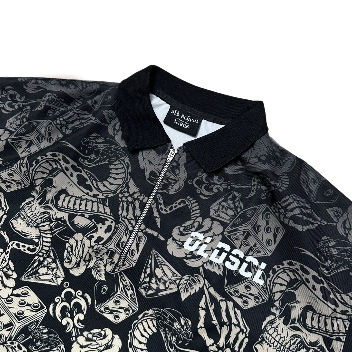 FADED SKULL BOXY CROP POLO