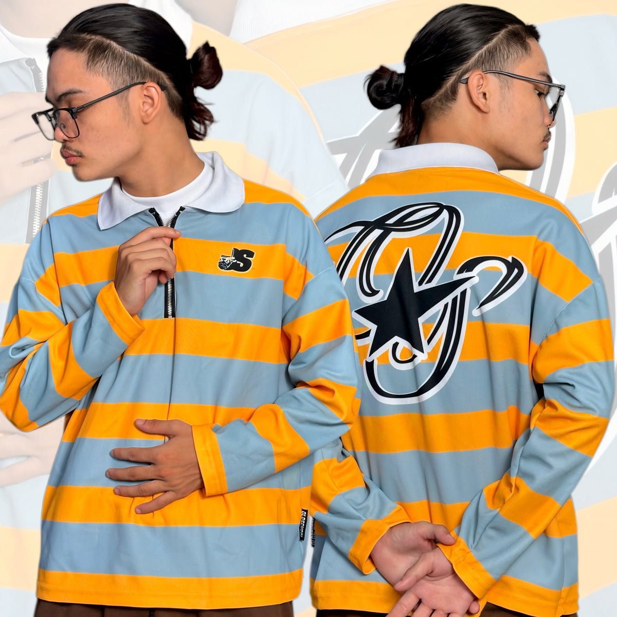 VARSITY GOLDEN DRIP LONG SLEEVE JERSEY
