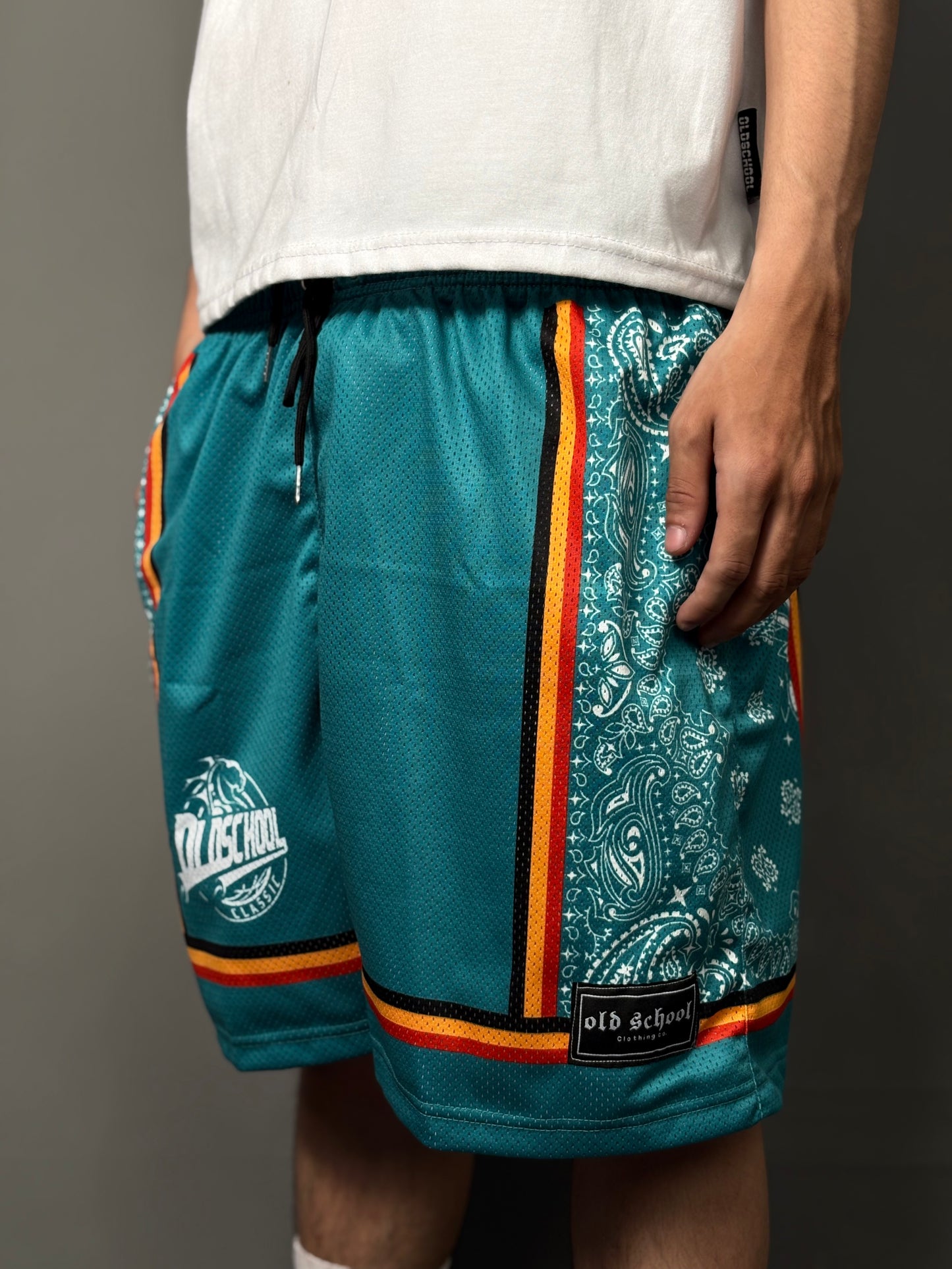 GREEN EMERALD MESH SHORT