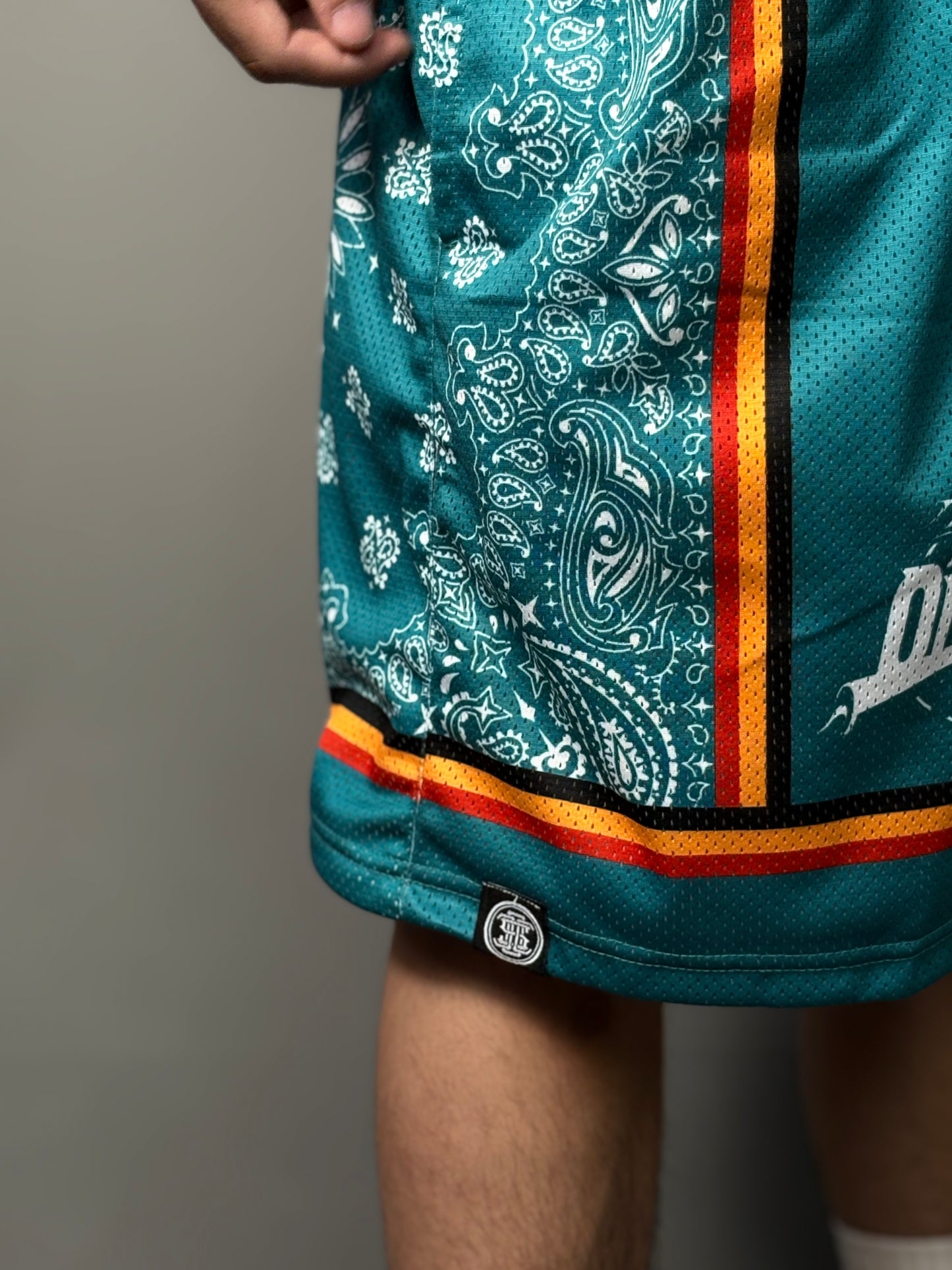 GREEN EMERALD MESH SHORT