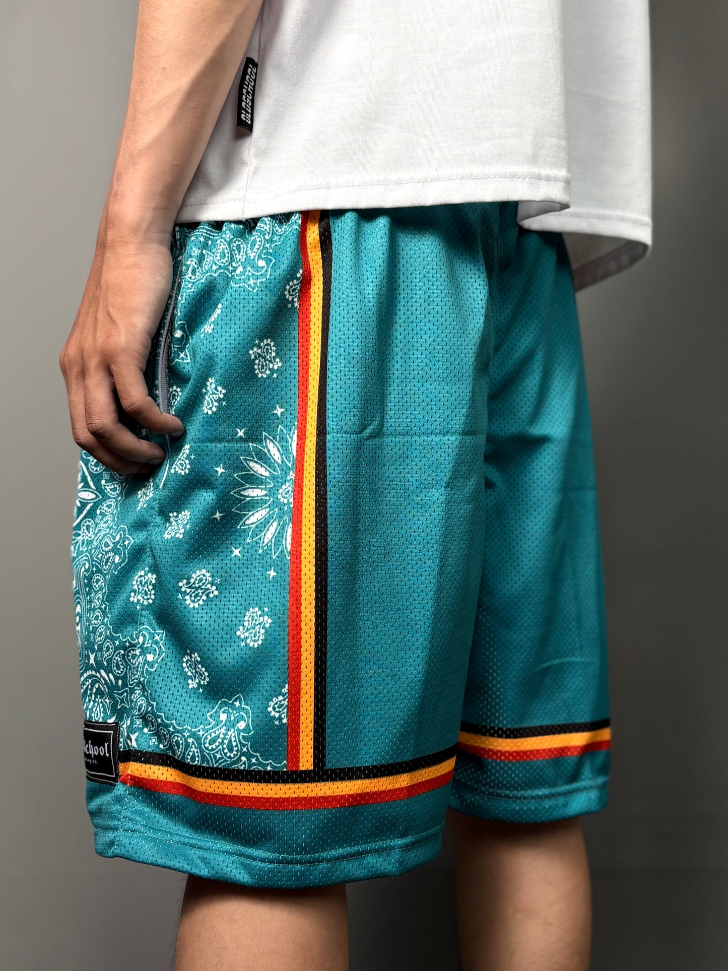 GREEN EMERALD MESH SHORT