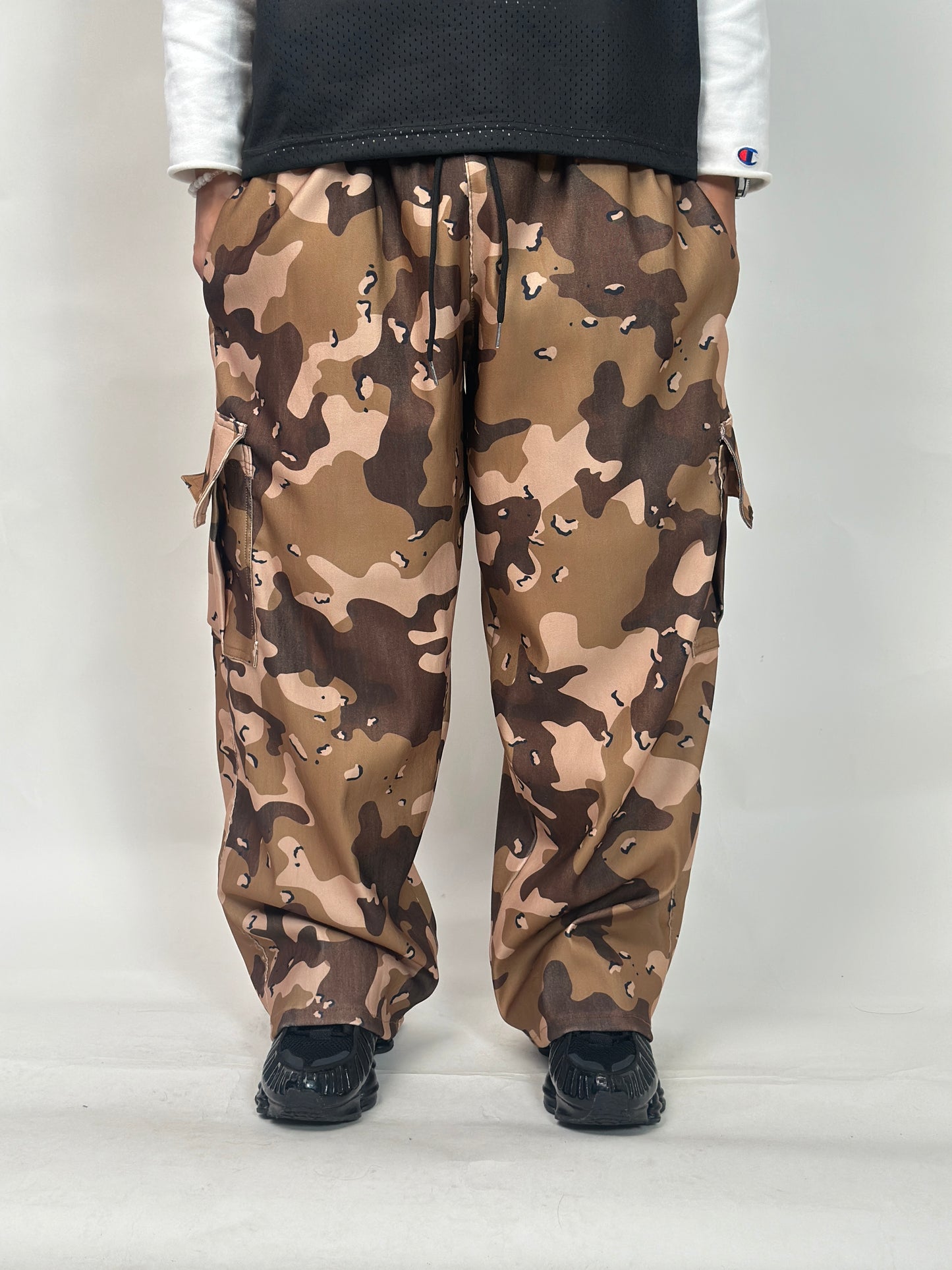 BROWN CAMO CARGO PANTS