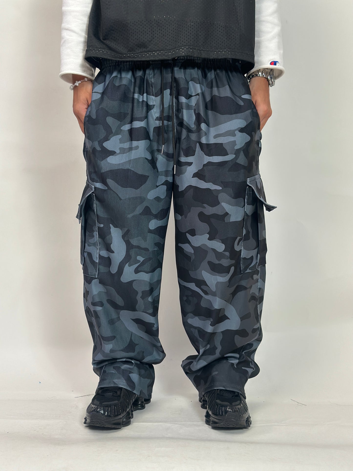 CAMO NAVY CARGO PANTS