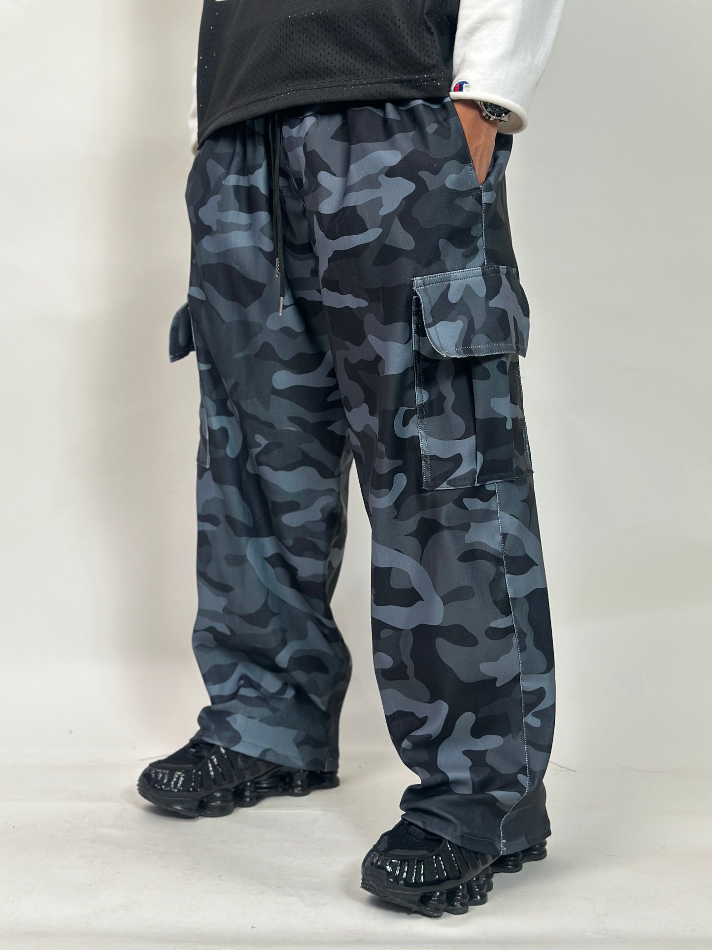 CAMO NAVY CARGO PANTS