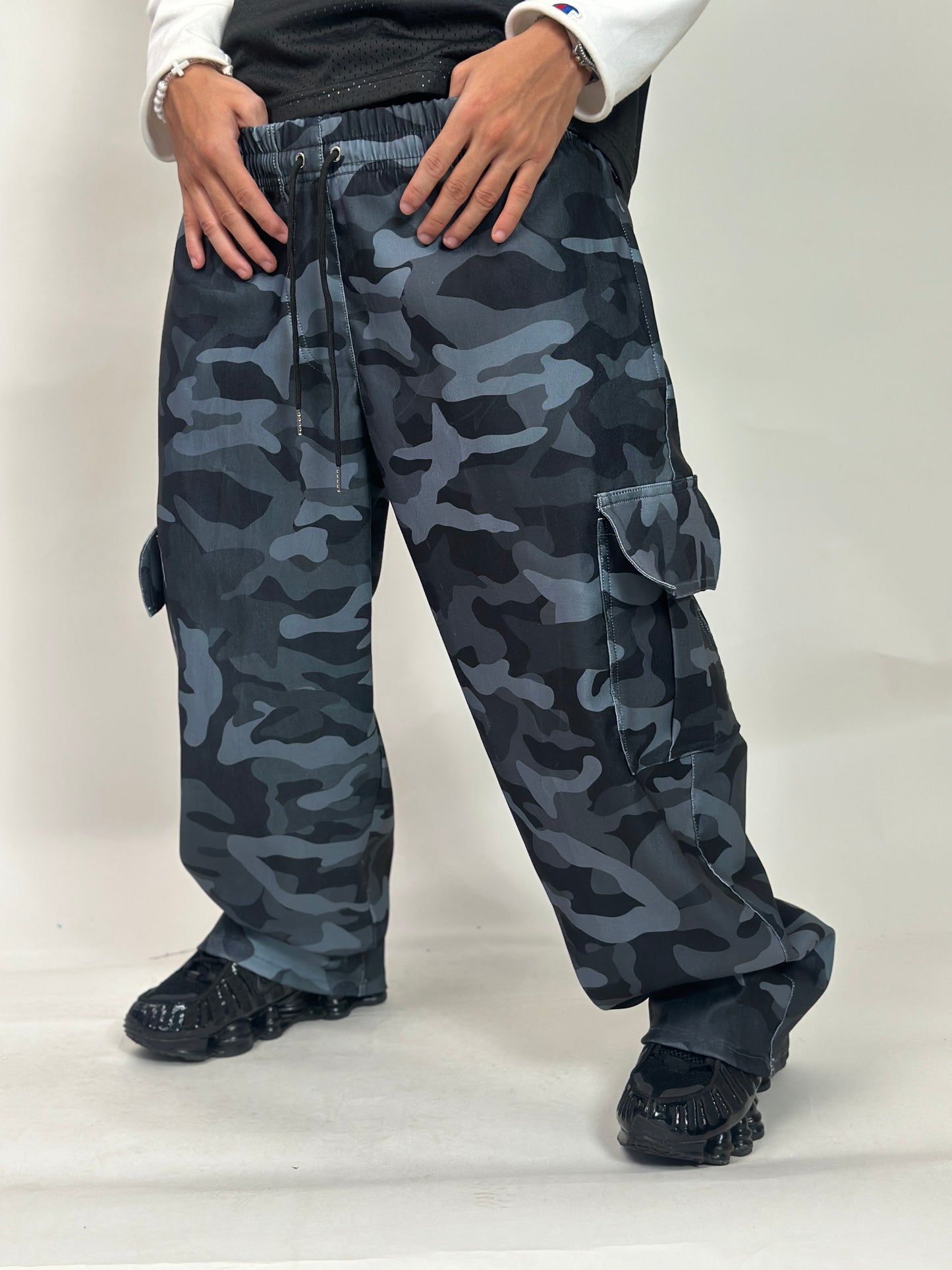 CAMO NAVY CARGO PANTS
