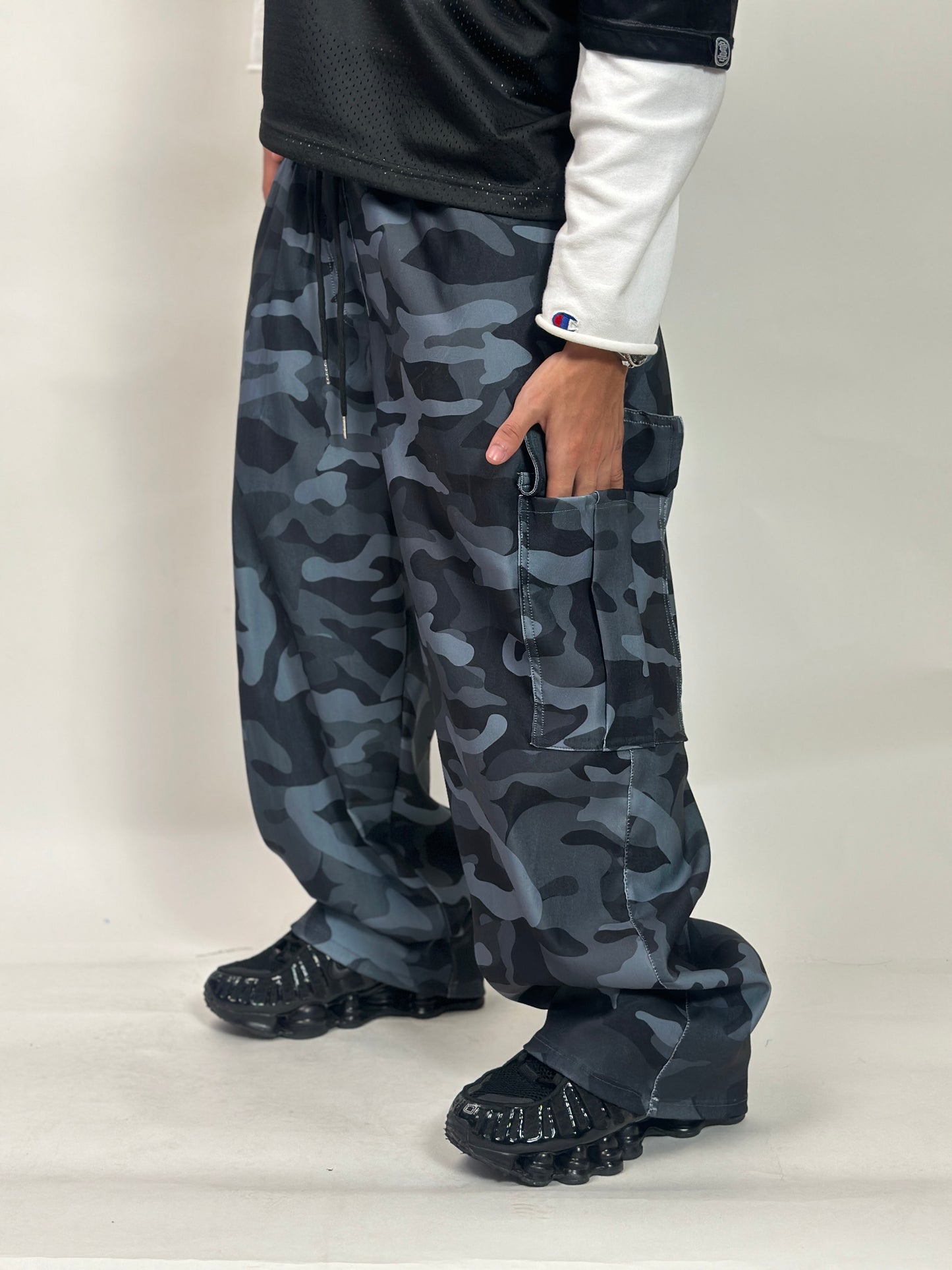 CAMO NAVY CARGO PANTS
