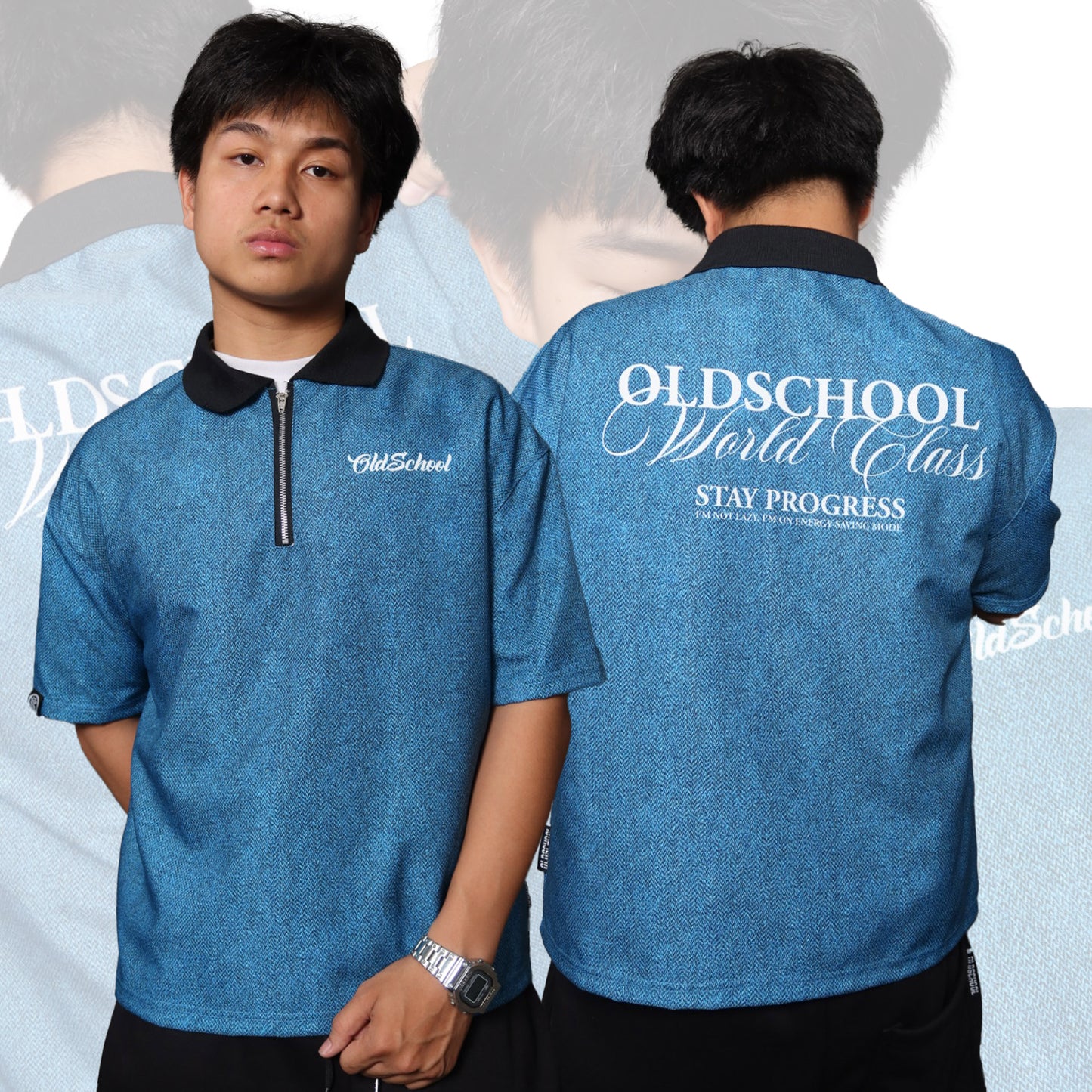 DENIM INSPIRED POLO (TWILL SUBLIMATION)